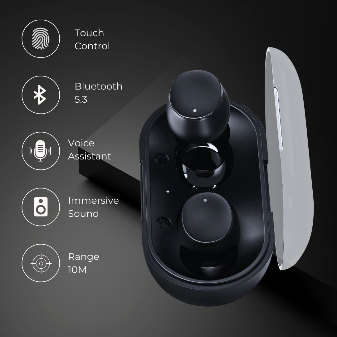 Crossloop Bliss Podz True Wireless EarPods - Black