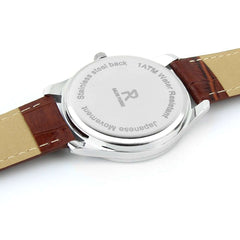 Ralph Pierre Sublime Stance Analog Watch with Brown Strap & White Dial