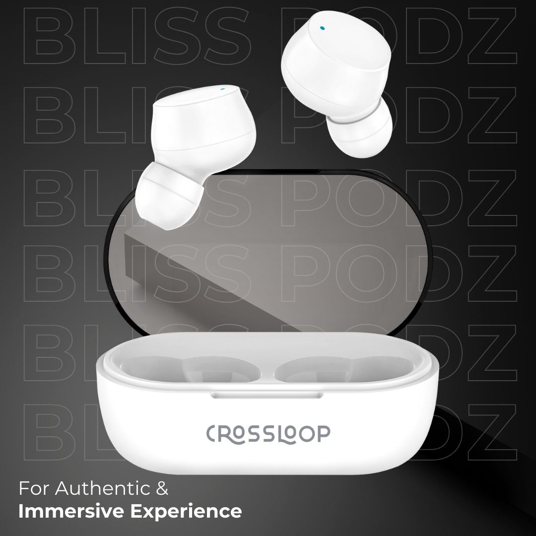 Crossloop Bliss Podz True Wireless EarPods - White