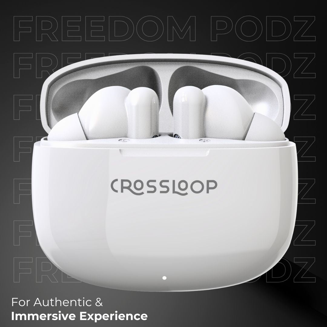 Crossloop Freedom Podz True Wireless EarPods - White
