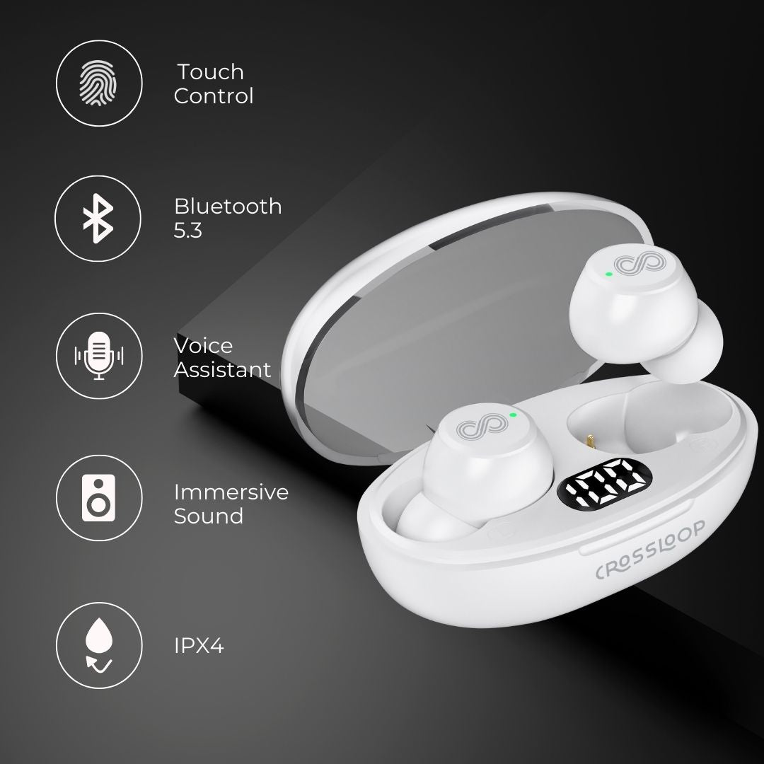 Crossloop Krysta Podz True Wireless EarPods - White