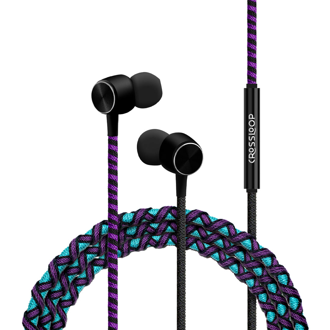 Crossloop Pro Series Earphone In Blue, Black and Purple
