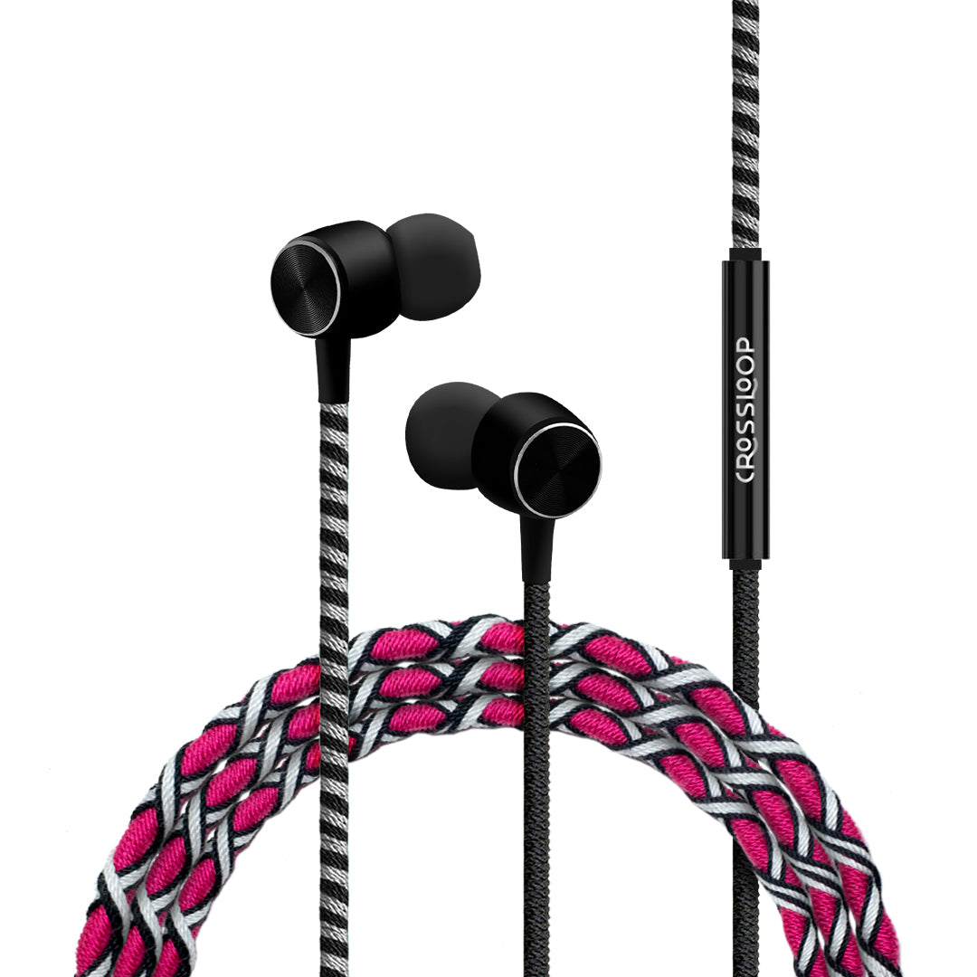 Crossloop Pro Series Earphone In Pink & Black