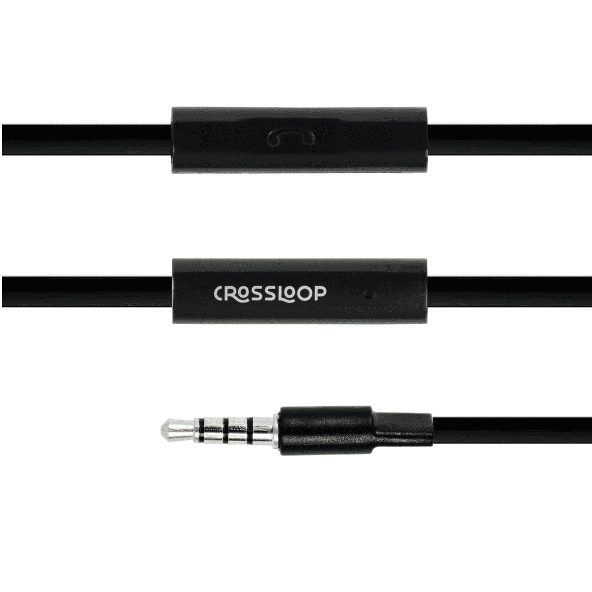 Crossloop Wired Earphones In Black & Silver
