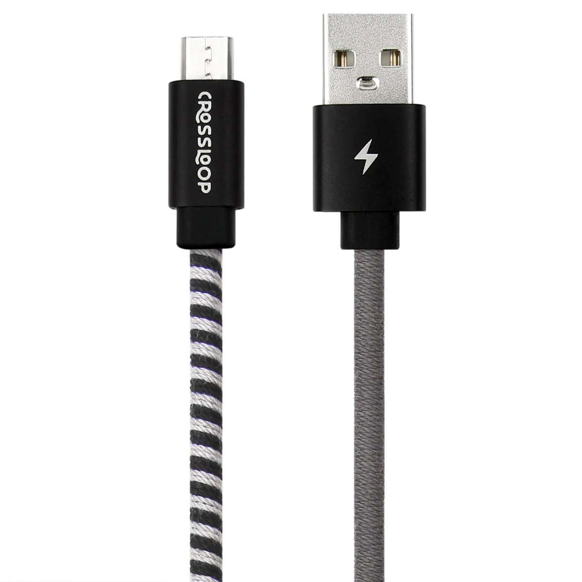 Micro USB Fast Charging Cable - Black & Grey