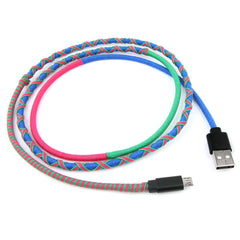 Blue & pink tangle free fast charging cable by crossloop