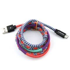 Crossloop Fast Charging Micro USB Cable In Apple Candy Red Purple