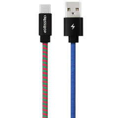 Type C fast charging cable in blue & pink